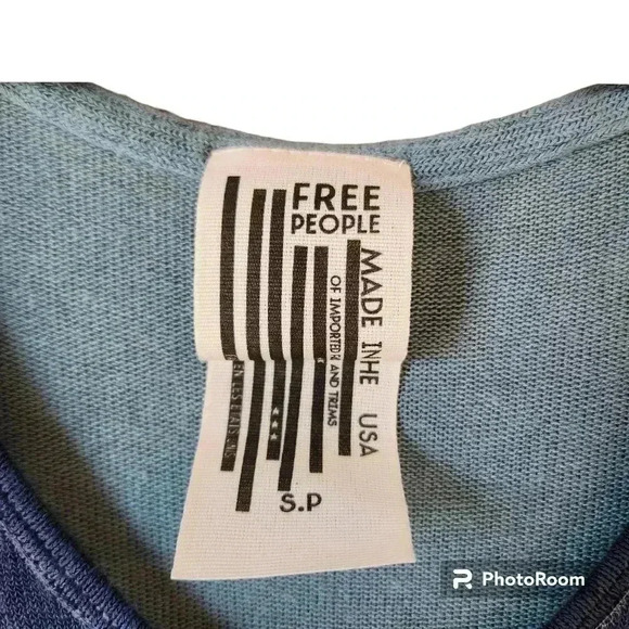 Free People Shirt Tie Dye Ombre Tunic Blue Size Small 66170 - Picture 3 of 11